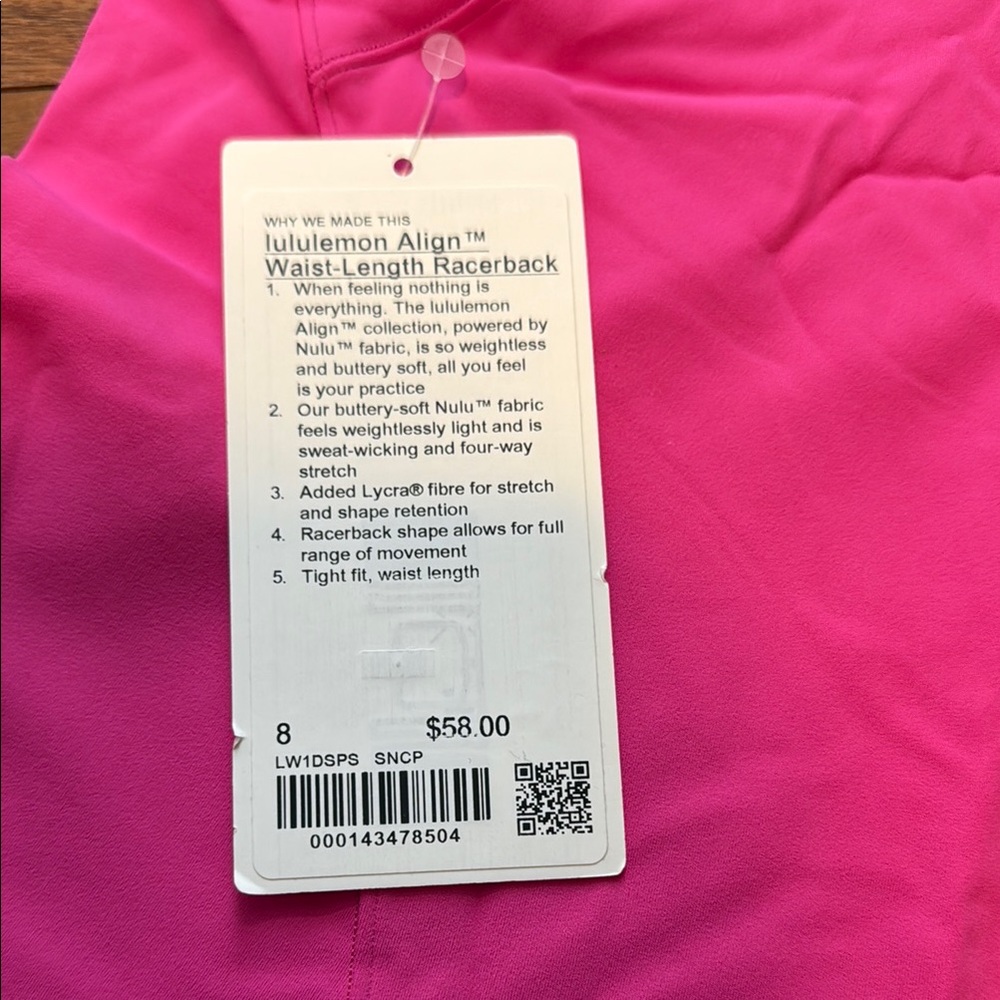 Pink Racerback Tank Top - Picture 2 of 2